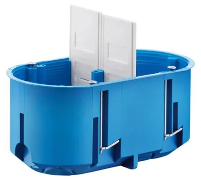 Obrázek produktu pro Spojovací krabice pro dutinové stěny, sádrokarton 2x 60 mm hluboká dvojitá Multibox Simet P2x60D