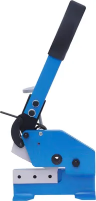 Obrázek produktu pro Ruční nůžky - Stolní gilotina 125 mm - Pro kov - Kulatá ocel Ø11 mm - Plech 6 mm - Ruční - Modrá
