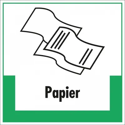 Produktbild von Dreifke® Schild I Abfallkennzeichen Papier, mit Symbol und Text, Kunststoff, ...
