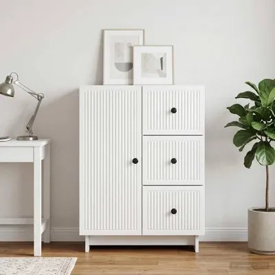 Immagine prodotto di Credenza VidaXL, bianco lucido, 66 x 34,5 x 90 cm, materiale a base di legno