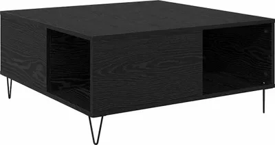 Immagine prodotto di vidaXL Tavolino da caffè look rovere nero 80 x 80 x 36,5 cm materiale a base di legno