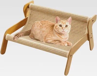 Produktbild von Kratzsofa Katzenbett - Lounge zum Krallenschleifen | Gemütliches Sisal Holz Kratzbrett Vielseitiger Möbelschoner und Beschäftigungsspielzeug zur Unterhaltung von gelangweilten
