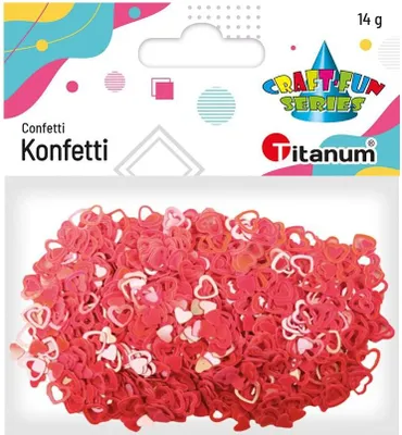 Image de Coeur confetti rouge 14g Titane