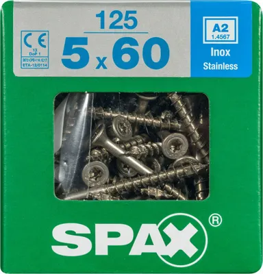 Produktbild von SPAX 4197000500606, Schraube, Edelstahl, Holz, Flachkopf, Torx, Edelstahl