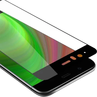 Produktbild von Cadorabo Panzerfolie für Huawei P10 PLUS Schutzfolie in Schwarz Vollbild Folie Tempered Display Schutzglas