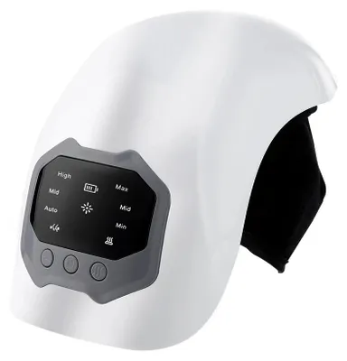 Image de Genouillère électrique - Appareil de massage pour les genoux - 3 modes de vibration - 3 niveaux de chaleur - Rechargeable par USB-C - Blanc