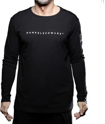 Produktbild von Dunkelschwarz Langarmshirt DS-2 LOGO black - S