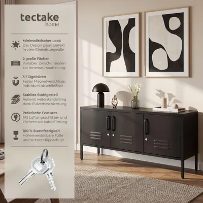 Produktbild von tectake® Sideboard Baker Kippschutz, höhenverstellbare Füße