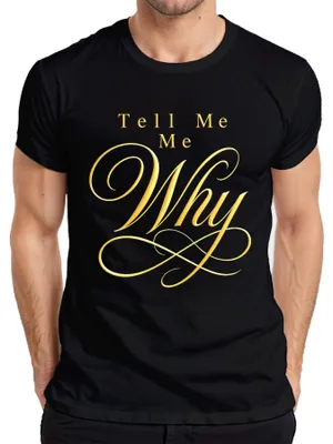 Productafbeelding van Tell Me Why: Gouden jaren '90 popmuziek, nostalgie. Heren T-shirt, zwart, maat S