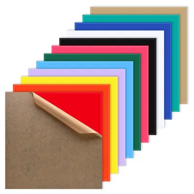 Productafbeelding van Set van 12 Kleurrijke Acrylplaten voor Creatieve Projecten, 30 x 30 cm