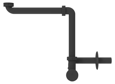 Produktbild von HL Hutterer & Lechner HL137Nblack/30, Waschtisch-Raumsparsiphon DN32x5/4", schwarz, 1 Stk.