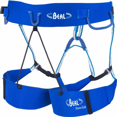 Blauer Klettergurt "Snow Guide" von Beal; geeignet für Klettern.
