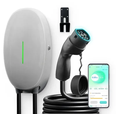 Imagen del producto de Cargador de pared Laadpaal de 7,4 kW, tipo 2, con 32A y 230 voltios, para vehículos eléctricos