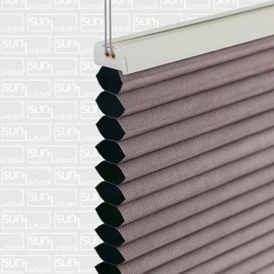 Produktbild von Deco4Me Wabenplissee Klemmfix ohne Bohren – Honeycomb Plissee, Verdunkelung, blickdicht – 55 x 140 cm, Silbergrau-Braun