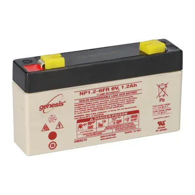 Image de Enersys Genesis NP1.2-6 6V 1,2Ah 4,8mm Faston Batterie AGM