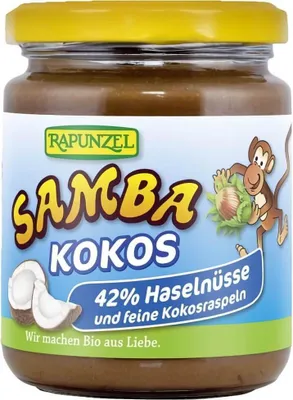 Zdjęcie produktu dla Rapunzel 305570, Krem orzechowy zmieszany, Orzech laskowy, 250 g, 613 kcal, 47 g, 35 g