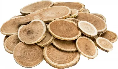 Produktbild von Holzscheiben, rund, 250g 2-5cm