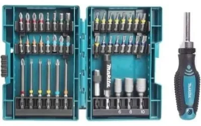 Produktbild von 44-teiliger Bit- und Steckschlüsselsatz mit Ratsche - E-25096