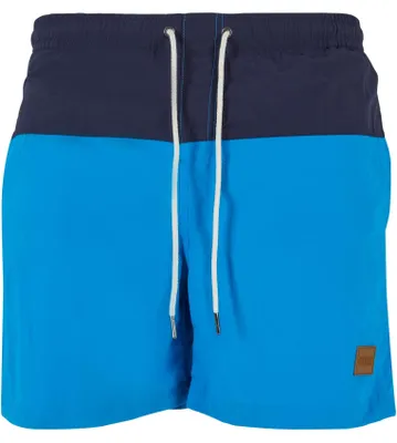 Produktbild von Urban Classics Herren Block Swim Shorts – Badeshorts mit Kordelzug & Taschen, sc