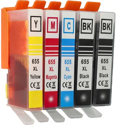 Produktbild von vhbw 5x Tintenpatronen kompatibel mit HP Deskjet 4615, 4625, 3525 Drucker + Chip (Kompatibel)