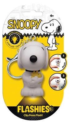 Image de Porte-clés 3D Snoopy de Flashies, avec lampe de poche LED