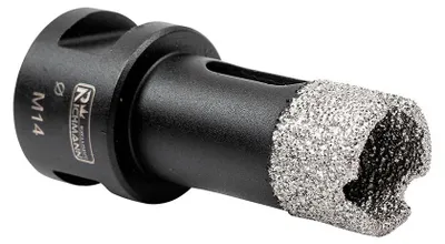 Produktbild von RICHMANN Diamant Lochsäge M14 ?30mm, Winkelschleifer Fliesenbohrer Fliesen Bohrkrone Glasbohrer Trockenbohrer, Granit Marmor Naturstein Flex