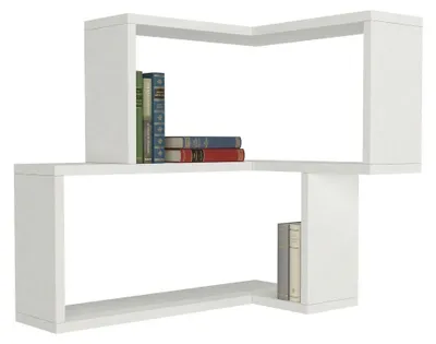 Produktbild von Omignano - Regal, 45x15x55h cm Weiß, 2 Ablagen