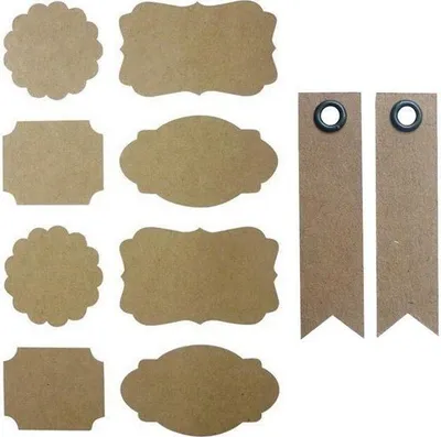 Obrázek produktu pro 96 barokních samolepek Kraft + 20 vlaječek Kraft Etiketten