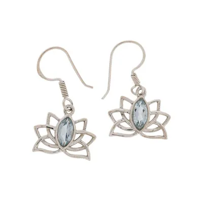 Immagine prodotto di Gioielli simbolo - Orecchini Lotus con topazio
