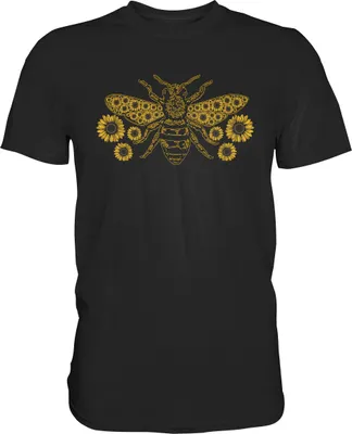 Produktbild von Biene Sonnenblume Shirt Imker Gärtner Bienen Garten T-Shirt – Black / 5XL