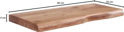 Zdjęcie produktu dla Półka ścienna "Gmünd" wykonana z litego drewna akacjowego. Wymiary (szer./wys./gł.) 60x4x26 cm