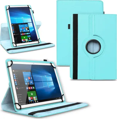 Produktbild von Universal Tablet Hülle 10 - 10.1 - 11 Zoll Tasche Schutzhülle 360° Drehbar CaseFarben:Türkis