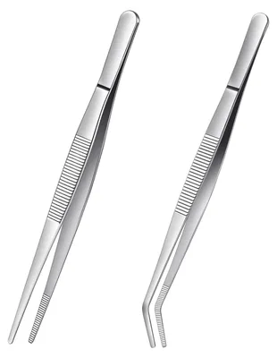 Productafbeelding van Kochtangenset, 2-delig - Roestvrij staal - Geschikt voor koken, bakken en grillen - 30 cm - Zilver