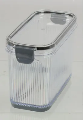 Produktbild von Vorratsdose 1L mit Riffeln & Klickverschluss | Luftdichte Vorratsbox aus Kunststoff | BPA-frei, stapelbar & spülmaschinengeeignet