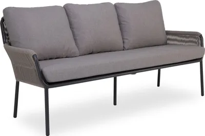 Produktbild von casa NOVA Sitzbank 3-Sitzer Como BHT 198x86x59 cm grau Holzbank