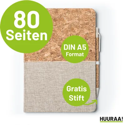 Produktbild von Huuraa Notizbuch A5 Achern verliebt 80 Blatt inkl. Kugelschreiber Tagebuch Geschenkidee