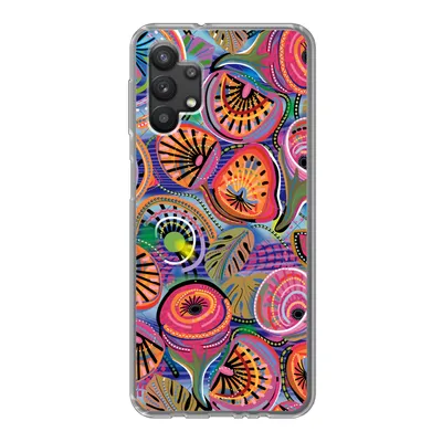 Produktbild von MuchoWow® Handyhülle Schutzhülle Hülle für Samsung Galaxy A32 5G Kreis - Figuren - Blätter Silikon Softcase Handy Hülle - Softcase