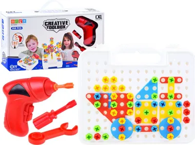Obrázok produktu pre Konštrukčná stavebnica + AKU skrutkovač v kufríku Jokomisiada
