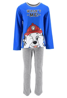 Produktbild von Paw Patrol Jungen Schlafanzug Kinder Pyjama Marshall, Farbe:Blau, Größe Kids:98