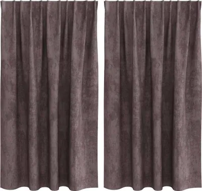 Produktbild von vidaXL Samtvorhänge mit Vorhängen 2 pcs Braun 140 x 140 cm Samt