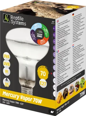 Produktbild von Reptile Systems - D3 UV Basking Lamp, E27 - 70W Nano