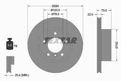 Produktbild von 2 Textar Bremsscheiben 284mm vorne für BMW 1er 2er