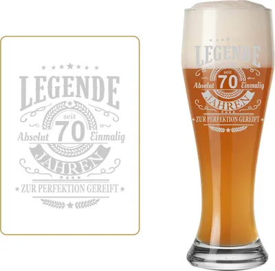 Produktbild von Luxentu Weizenglas Weißbierglas 0,5 Liter - Legende seit 70 Jahren