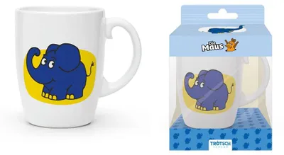 Produktbild von Trötsch Die Maus Kindertasse Elefant Porzellan Kaffeetasse Teetasse Geschenkidee