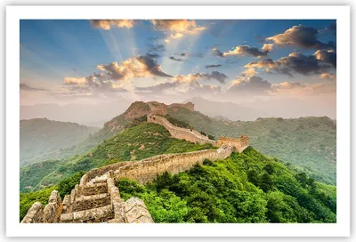 Produktbild von Poster - Poster ohne Rahmen - Wand Berg asiatisch china - 91,5x61 cm - Wand Bild - Wanddeko - Wandbilder - Kunstposter - Wandposter - Bilder - Kunstdruck - Wanddekoration - Wandbild - P2XAA91x61-3069