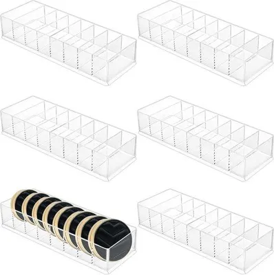 Produktbild von Famanu Make-uporganizer 6 Stück - transparent - Acryl - 8 Fächer