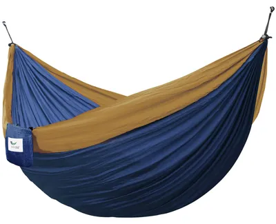 Produktbild von Doppel Reisehängematte Outdoor beige-navy wetterfest von Vivere