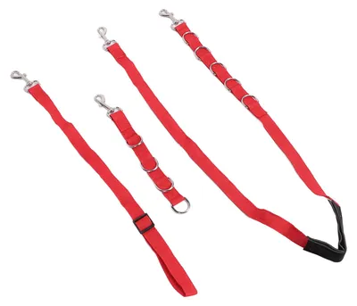 Immagine prodotto di Cinture addominali per la toelettatura dei cani, in nylon, con passante regolabile e cintura di prolunga, accessori per il tavolo, set da 3 pezzi, rosso