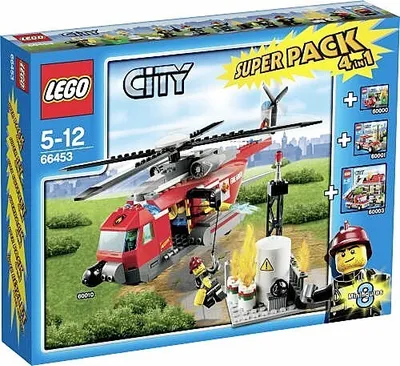 Produktbild von Lego City 66453 Feuerwehr Super Pack 4In1 60000+60001+60003+60010