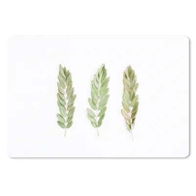 Produktbild von MuchoWow® Schreibtischunterlage Tropisch - Blatt - Weiß 60x40 cm - XXL Mauspad - Großes Mauspad
